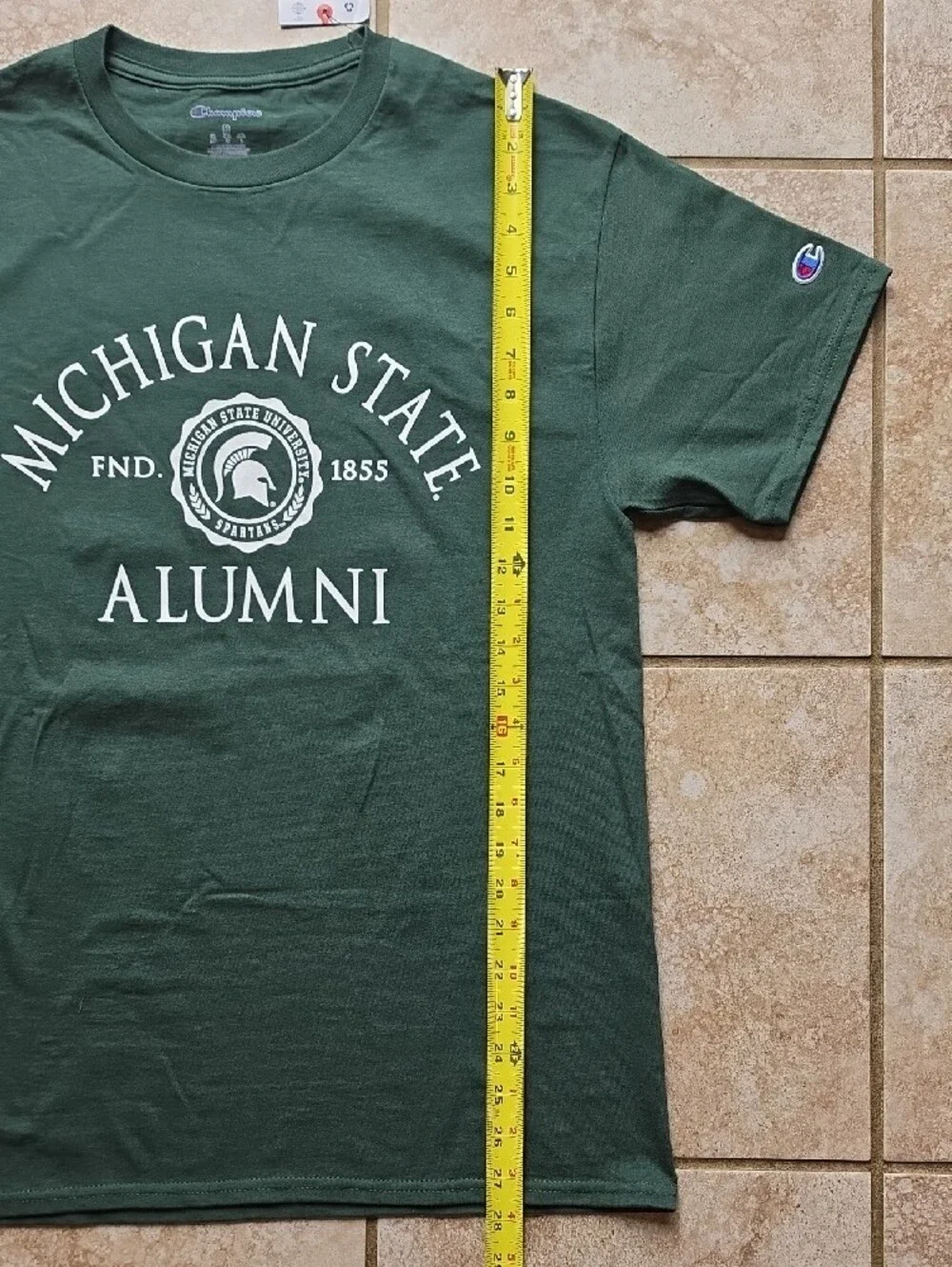 Champion Michigan State Alumni Dark Green Crew Tee - Picture 2 of 7